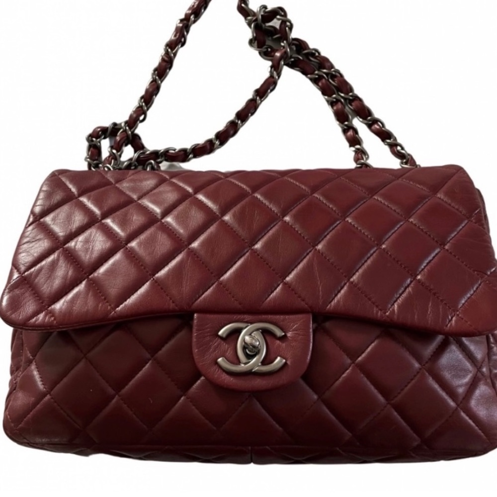 Authentic Chanel single flap jumbo
